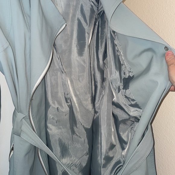 NY& company beautiful spring and raincoat XL light blue and  white. - Picture 7 of 8